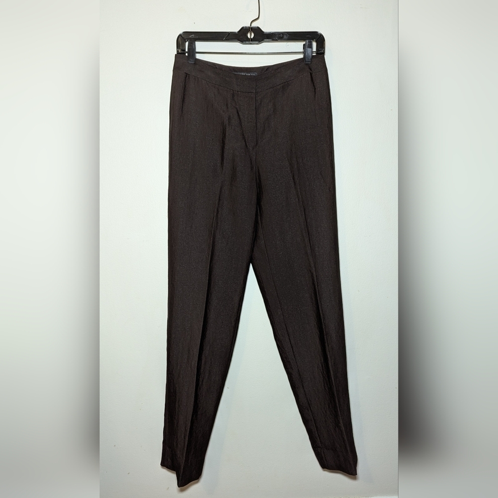 Lafayette 148 New York Dark Brown Dress Pants Silk Blend Women's Size 4